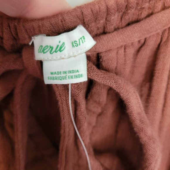 NWT Aerie Puff Sleeve Peasant Top Romper Size XS - Picture 4 of 11